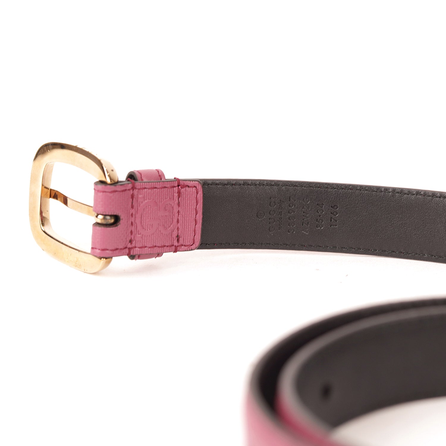 Gucci Microguccissima Pink Leather Belt