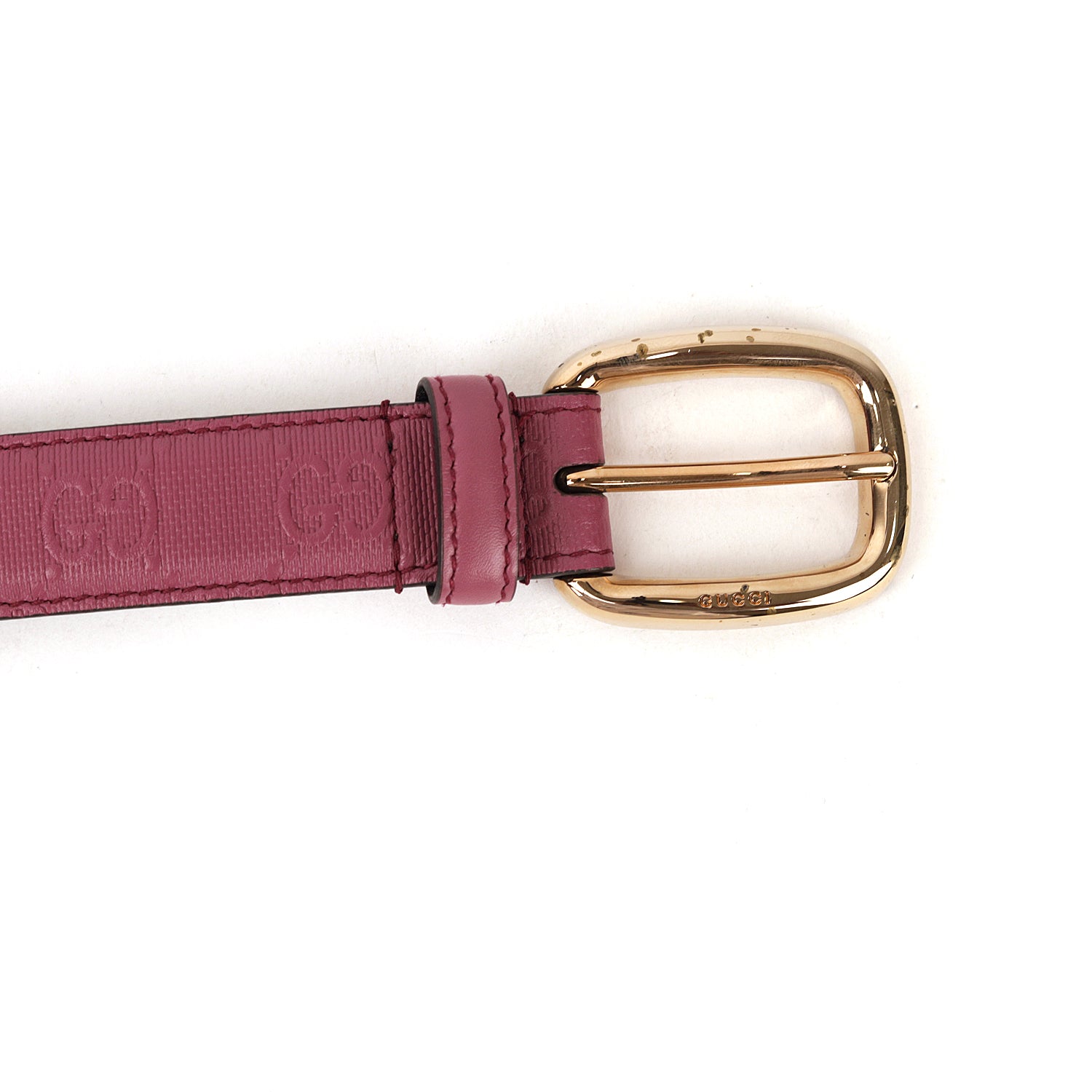 Gucci Microguccissima Pink Leather Belt