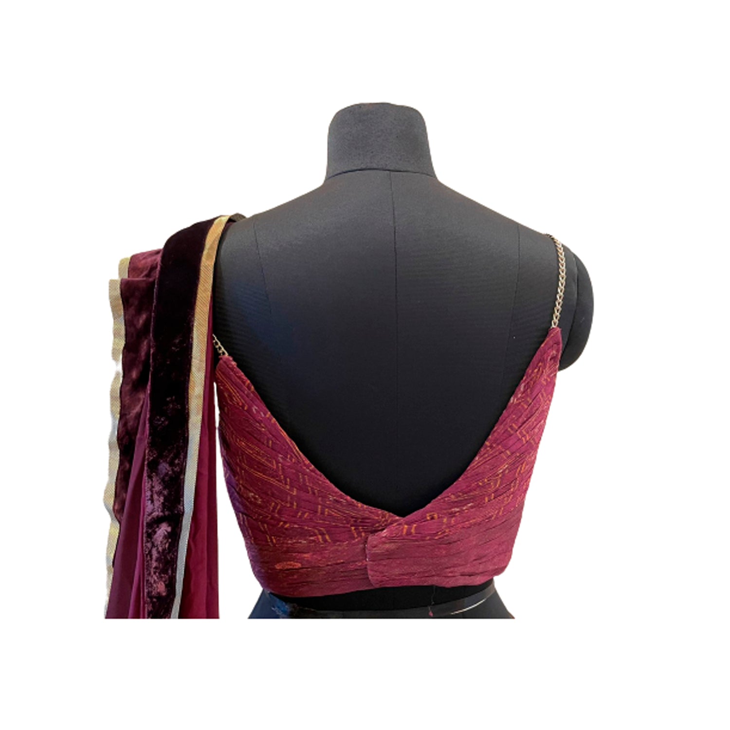 Tarun Tahiliani Concept Maroon Saree