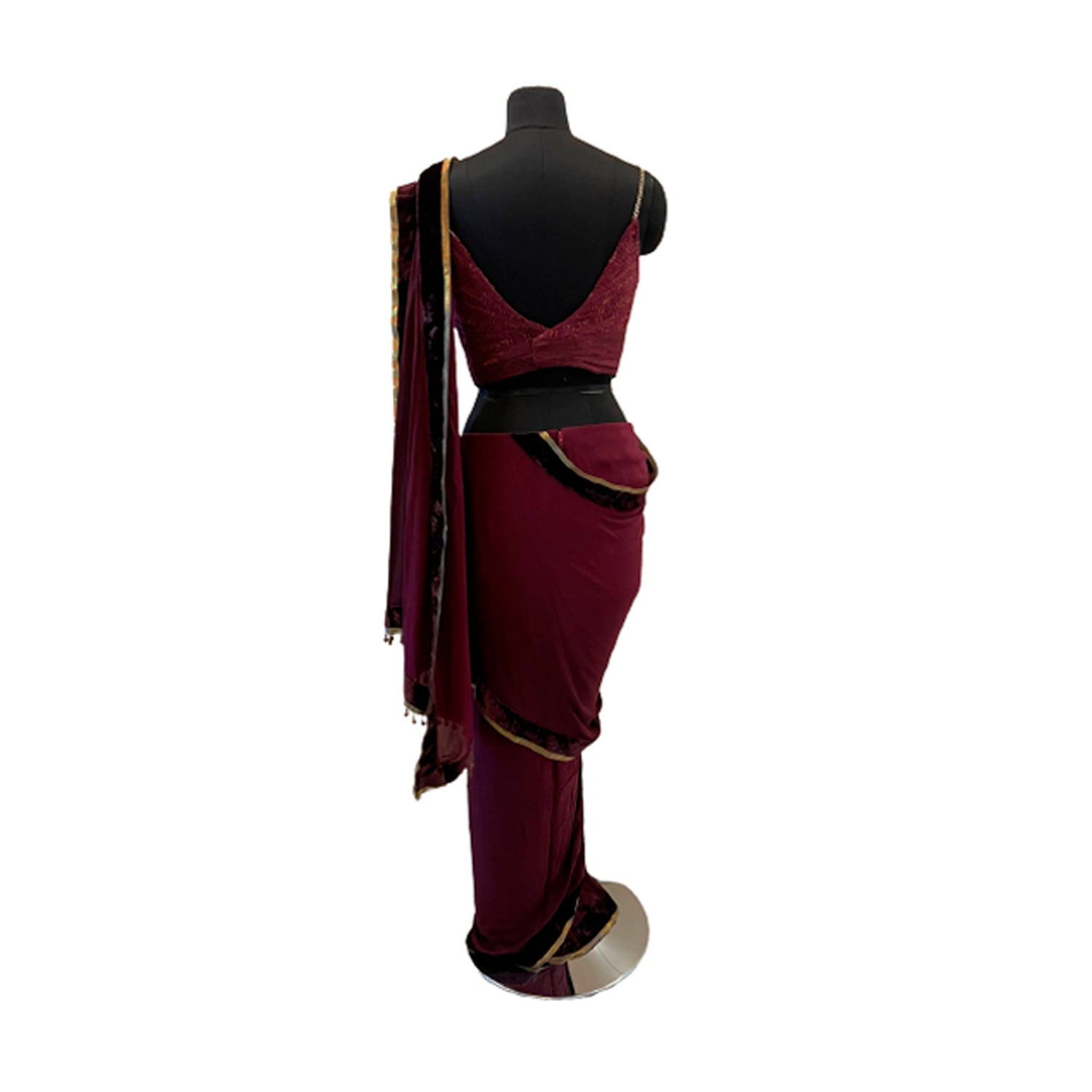 Tarun Tahiliani Concept Maroon Saree