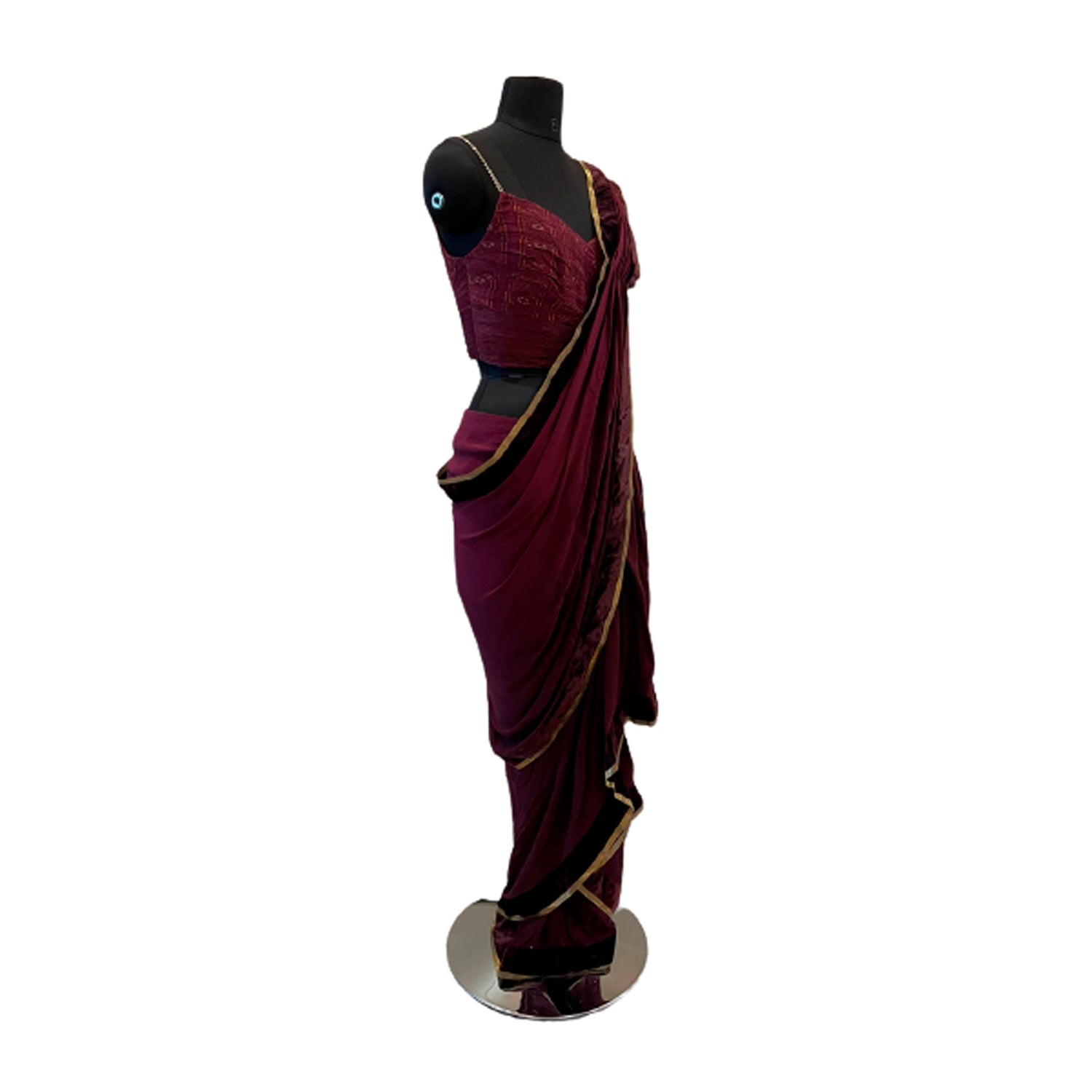 Tarun Tahiliani Concept Maroon Saree