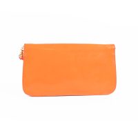 Orange Flap Crossbody Bag