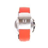 T-Race Two-Tone Stainless Steel Watch with Red Rubber Band