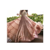 Dusky rose layered dress