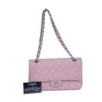 Pink Quilted Chain Flap Bag