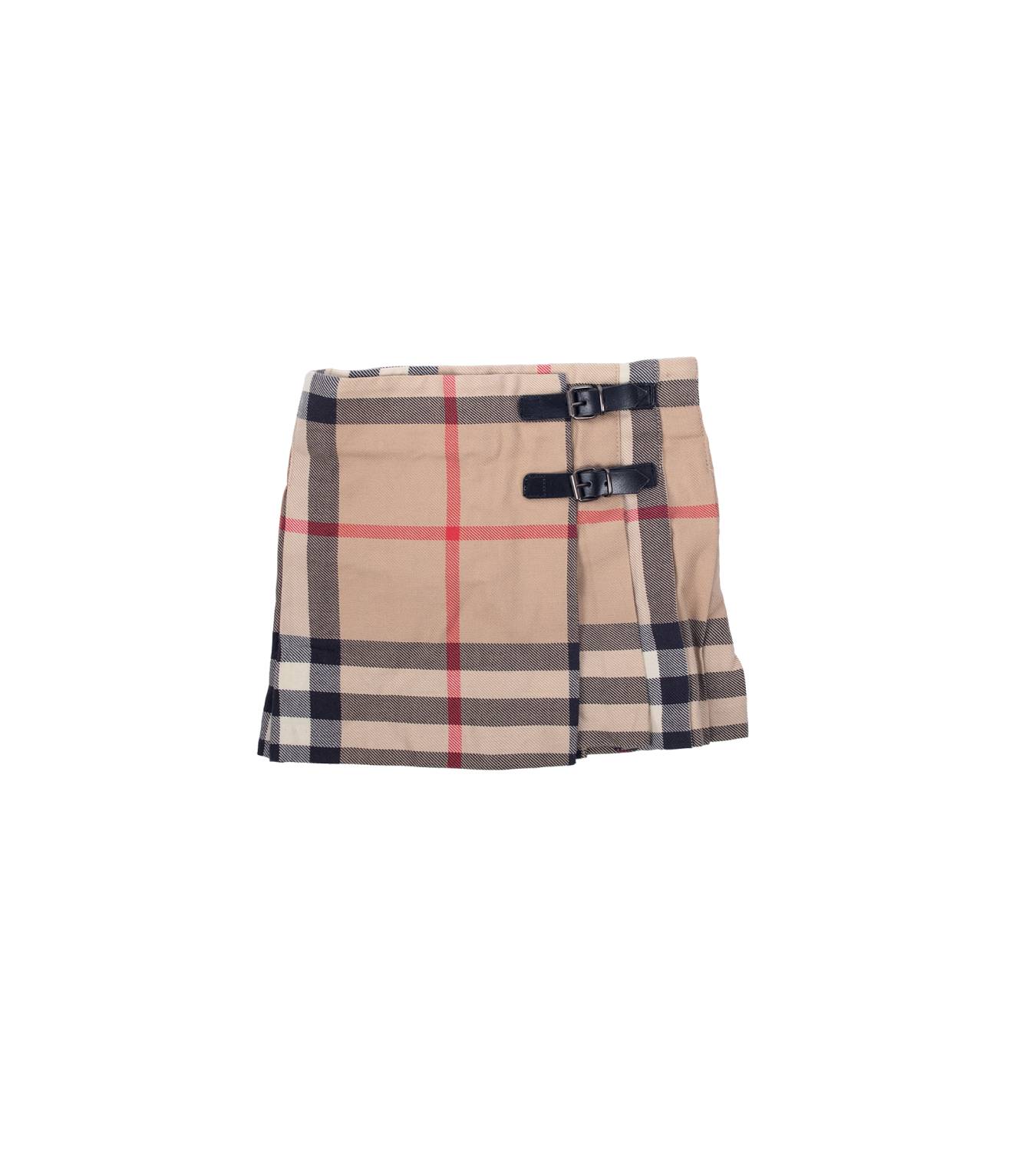 Check-print Pleated Skirt