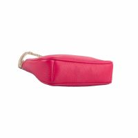 Pebble Leather Pink Wristlet Bag