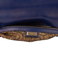 Blue Barocco Leather Altea Top Handle Bag