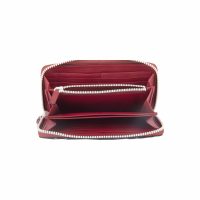 Red Rockstud Spike Leather Wallet