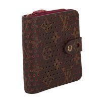 Purple Monogram Perforated Limited Edition Compact Wallet